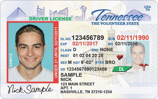 Ca drivers license font